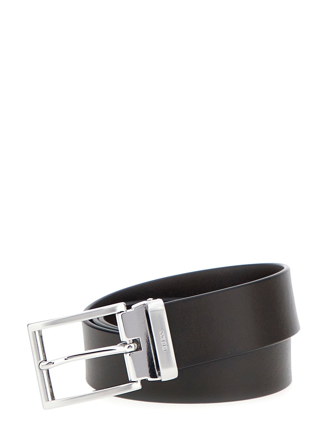 GUESS Dark Brown Polyurethane & Leather Men's Belts