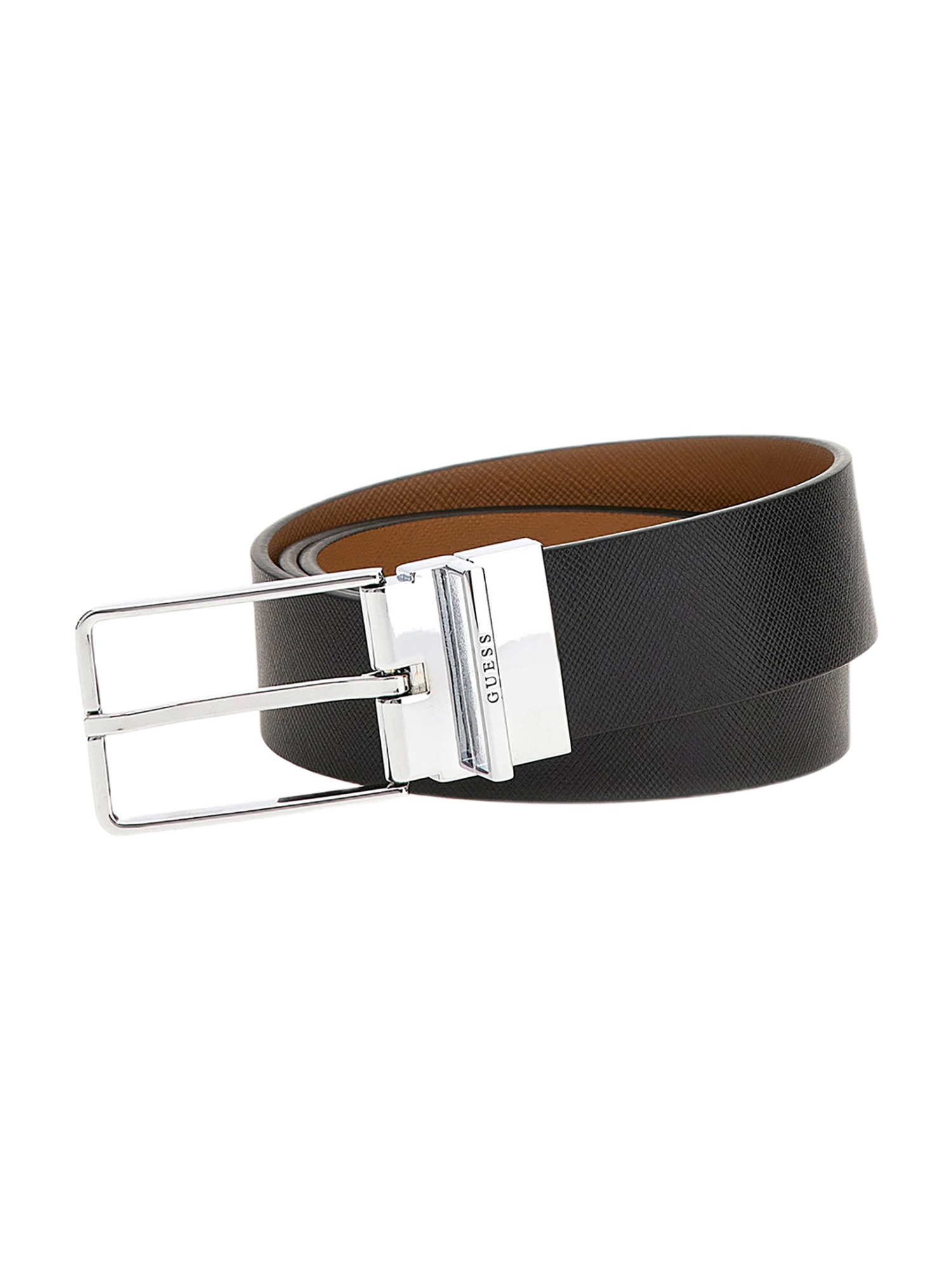 GUESS Black Leather Men's Belt