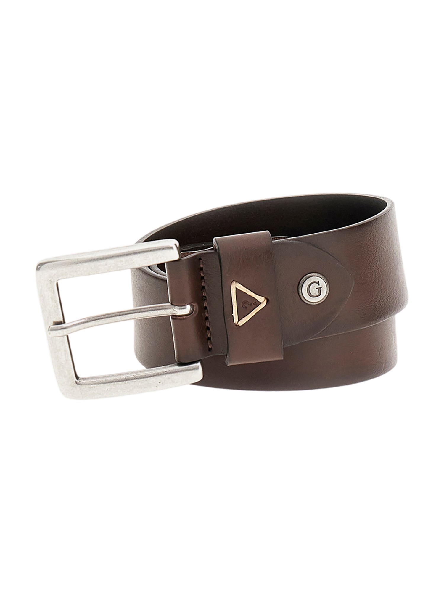 GUESS Dark Brown Leather Men's Belt