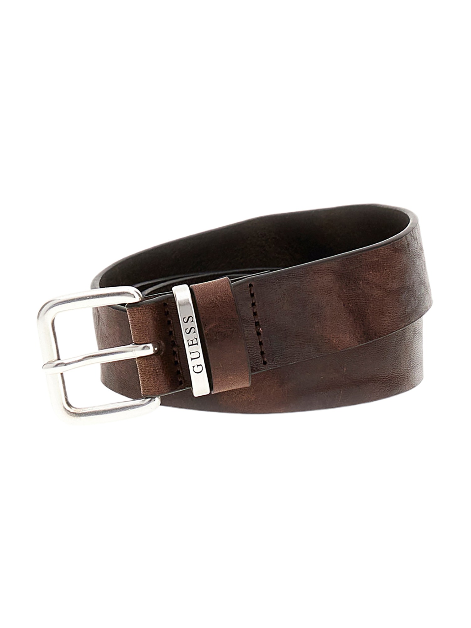 GUESS Brown Leather Men's Belts