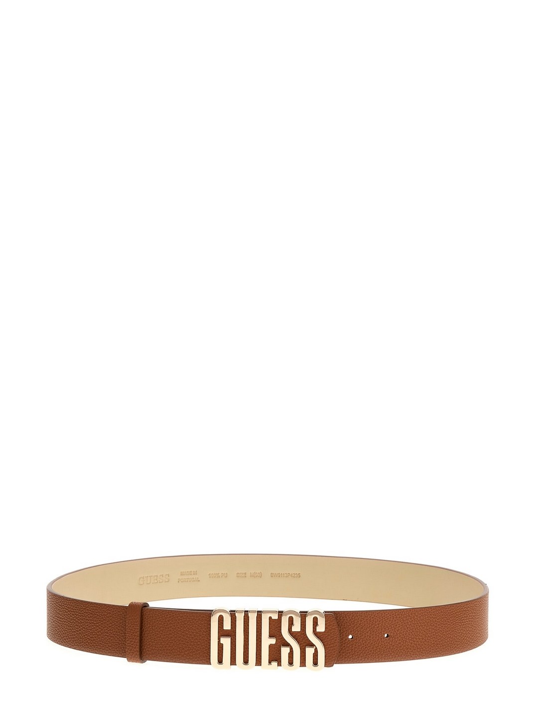 Women Brown Textured Pu Belt