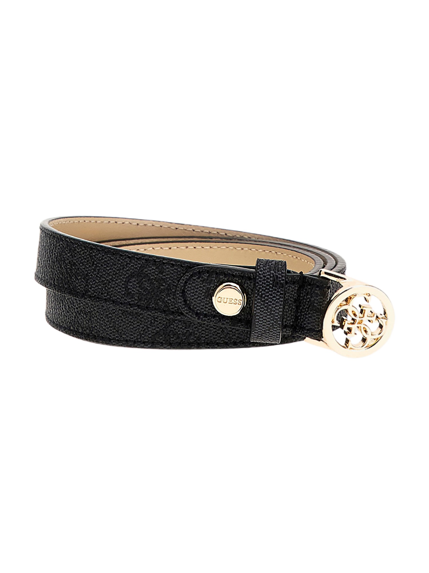 Guess Coal Logo Polyurethane Women's Pant Belt