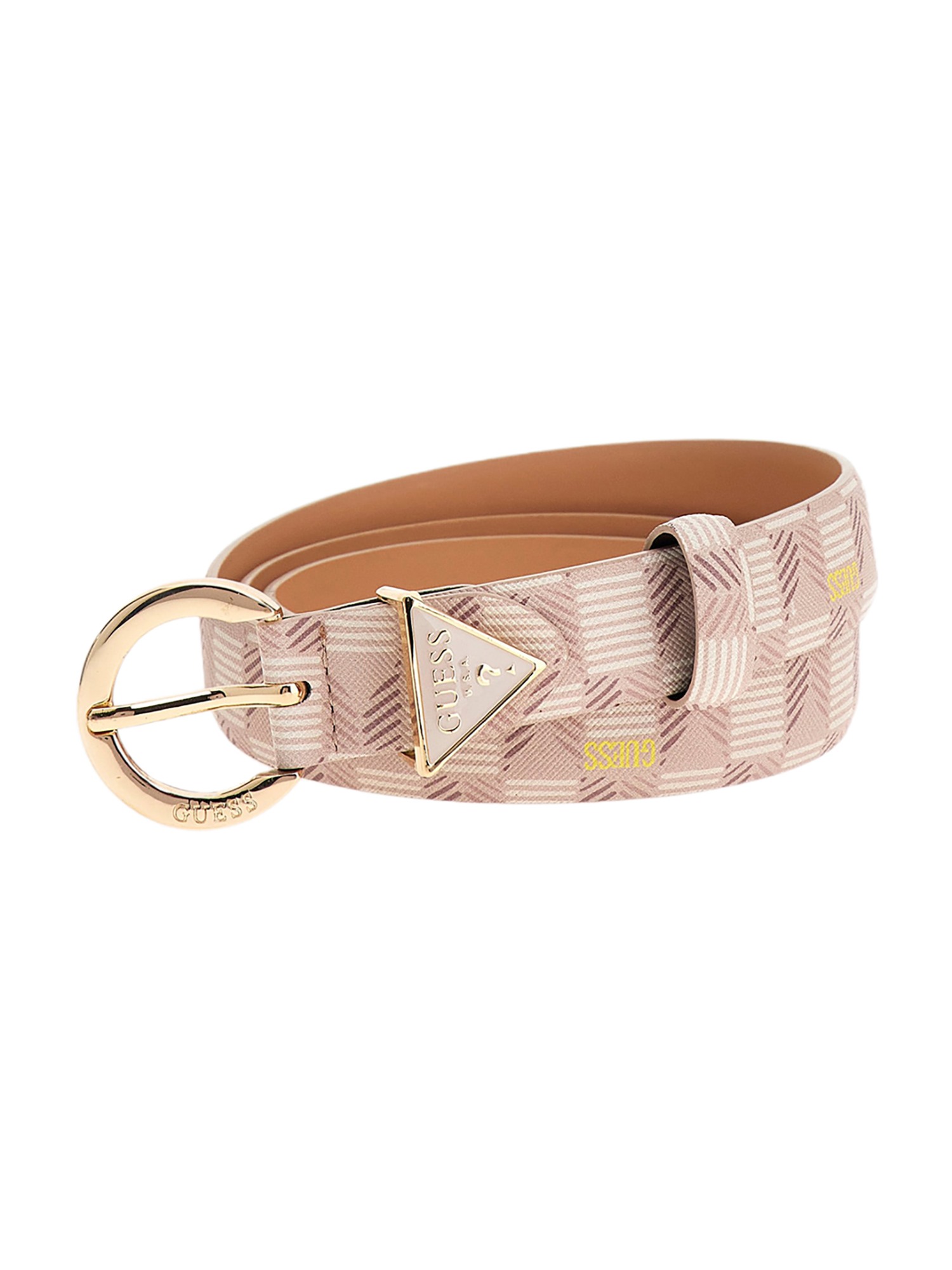 Guess Blush Logo Polyester Women's Adjustable Belt