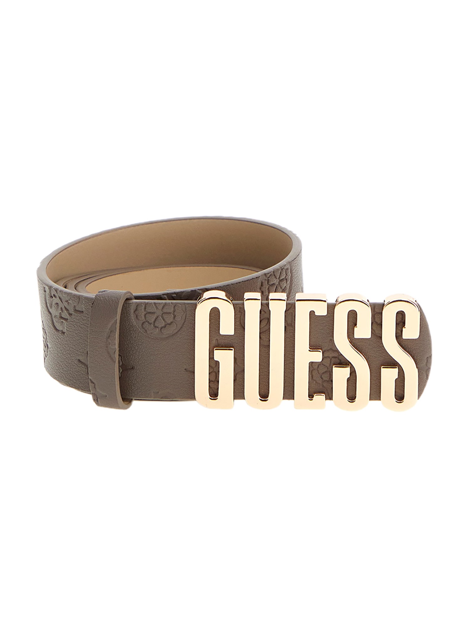 Guess Dark Taupe Polyurethane Women's Pant Belt