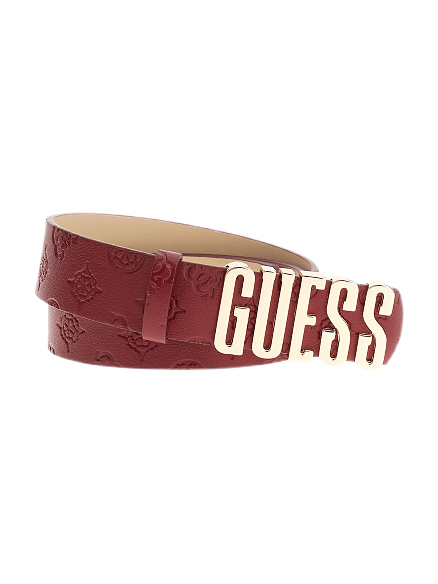 Guess Red Polyurethane Women's Pant Belt