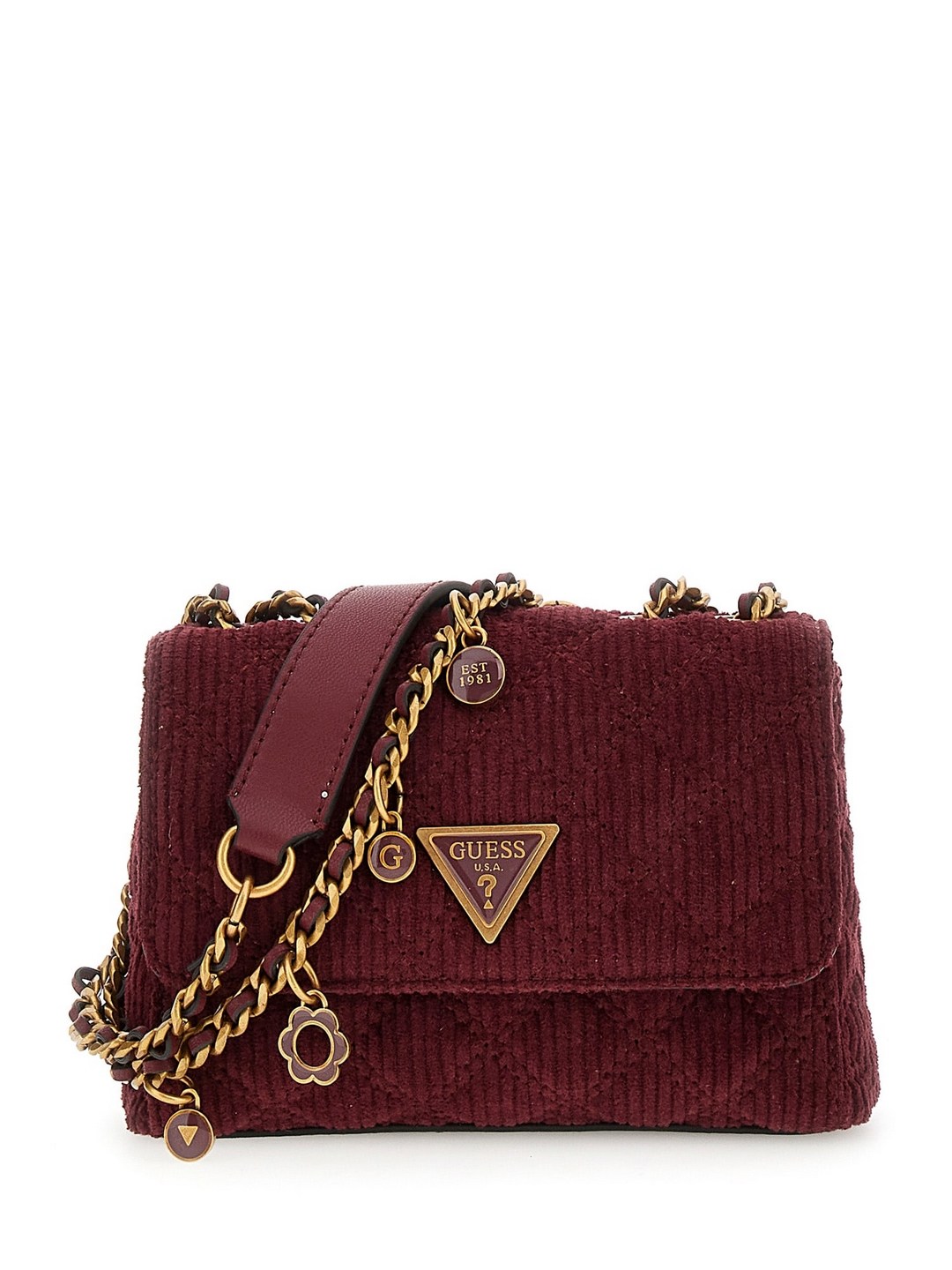 Red Quilted Giully Mini Crossbody Bag
