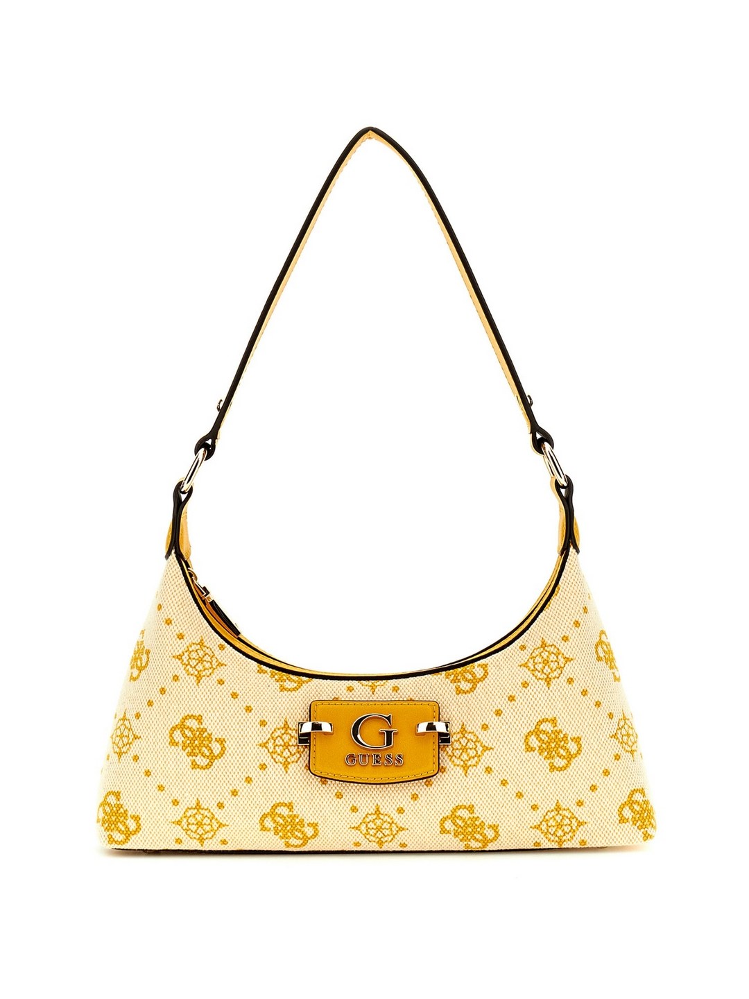 Guess Marigold Logo Printed Neda Top Zip Shoulder Bag