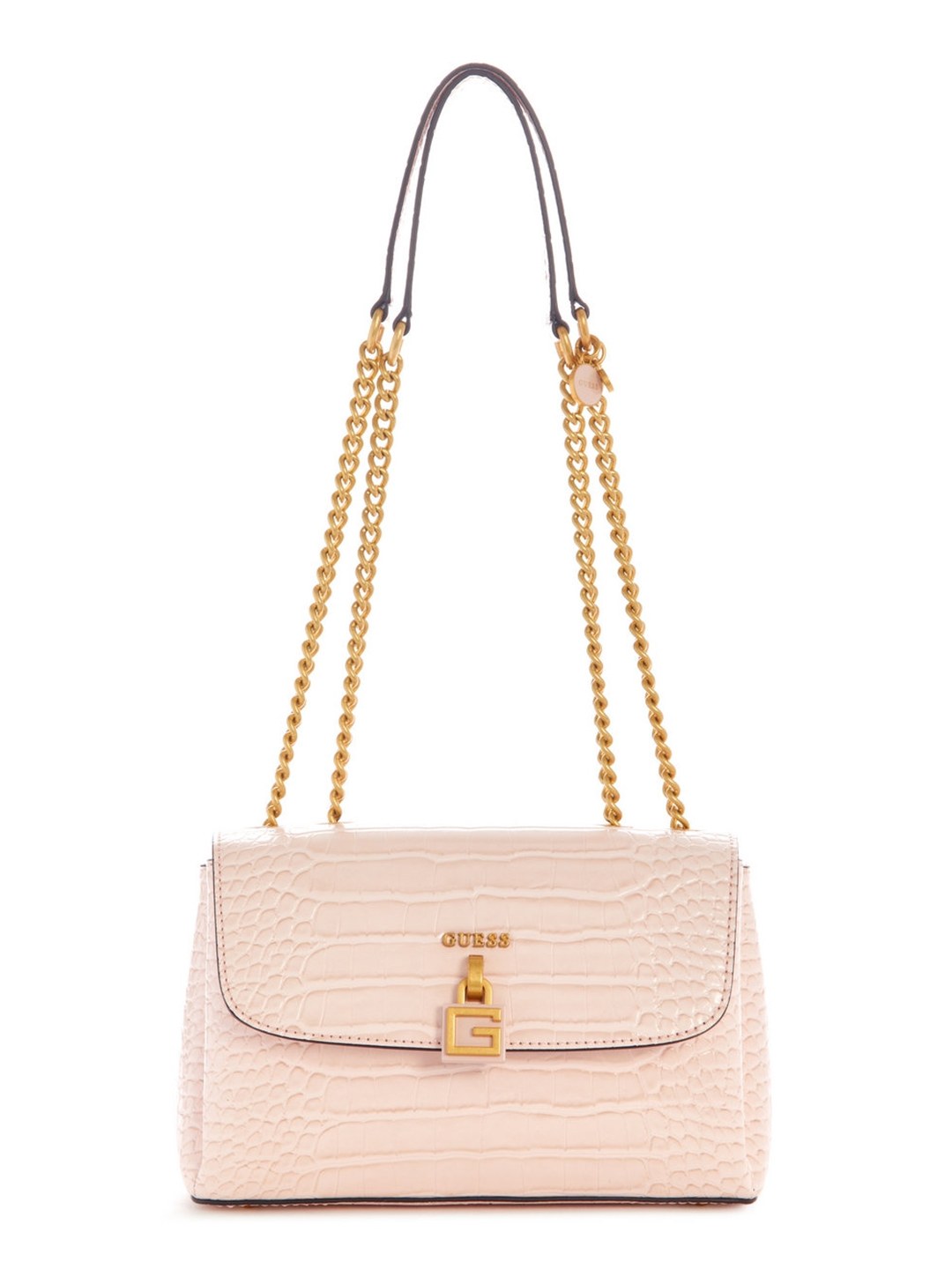 Pale Rose Textured Montreal Flap Crossbody Bag