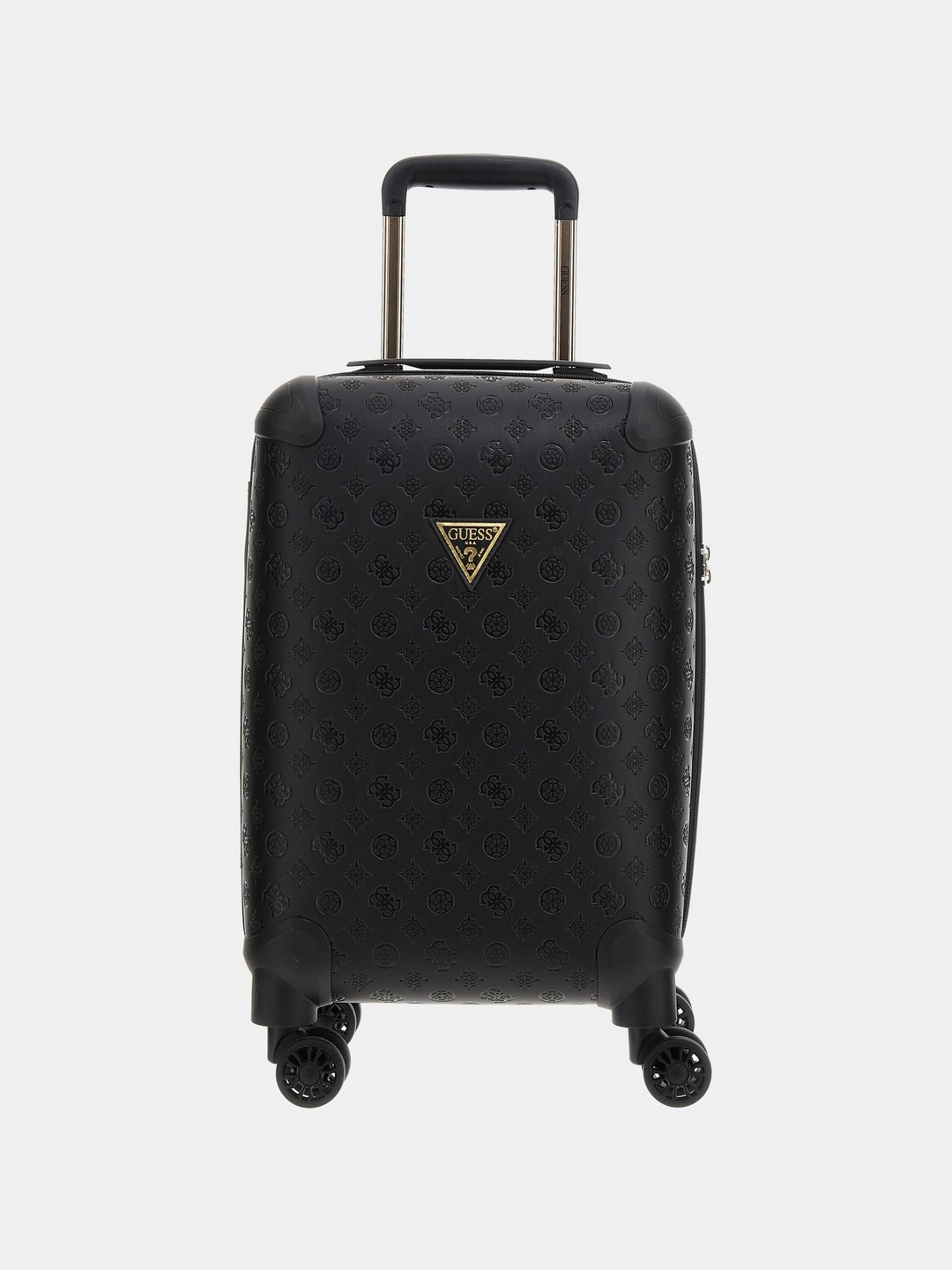 Black Textured Trolley Bag