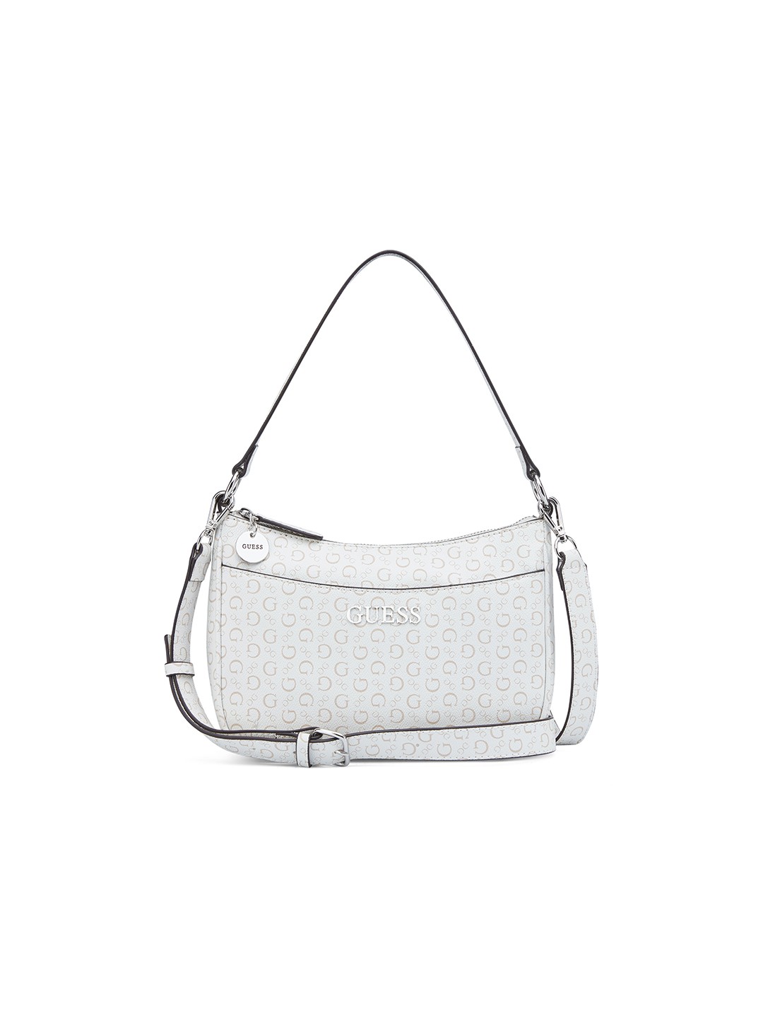 White Printed Zipper Granby Mini Top Zip Crossbody Bag