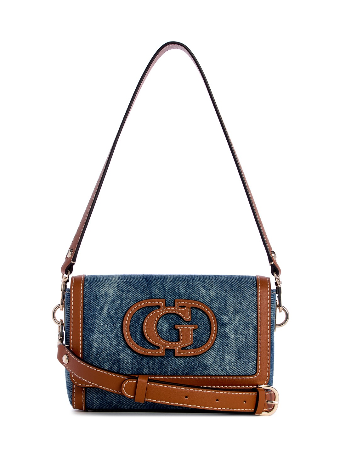 Denim Caramel Solid Sebina Shoulder Bag