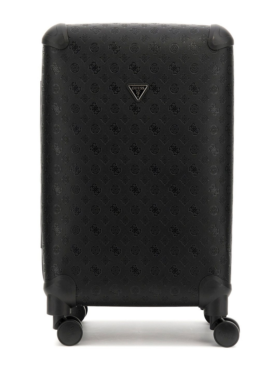 Guess Black Textured Wilder 22 In 8-Wheeler Trolley