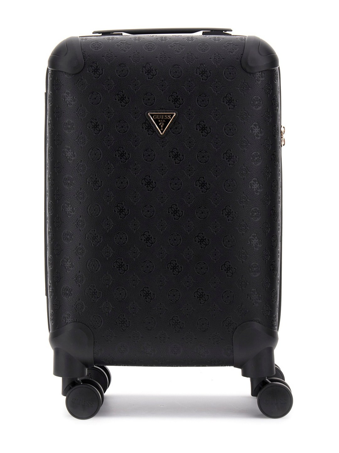 Guess Black Textured Wilder 18 In 8-Wheeler Trolley