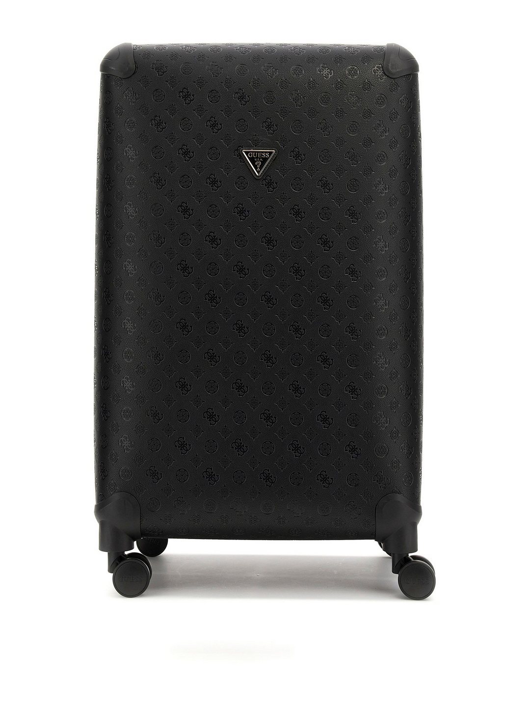 Guess Black Textured Wilder 28 In 8-Wheeler Trolley