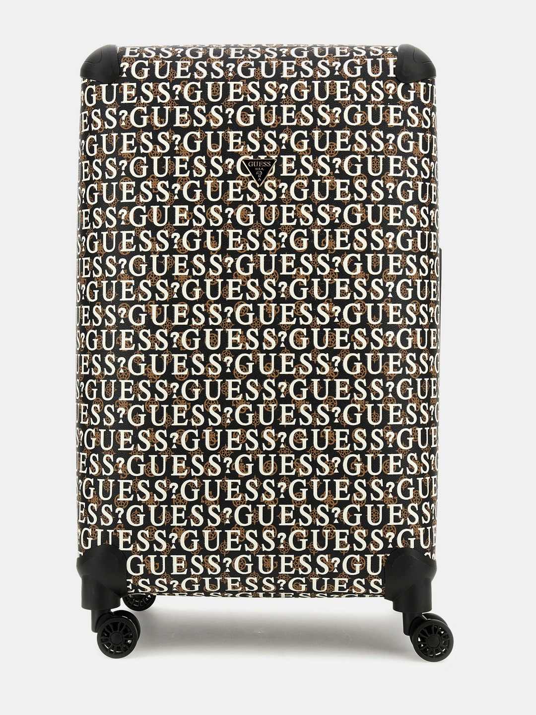 Brown Multi Monogram Polyurethane Stark 28 In 8-Wheeler Trolley