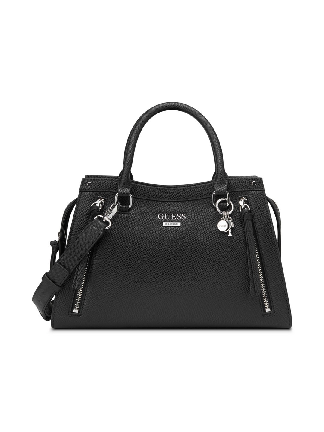 Black Solid Wrenley Satchel Bag