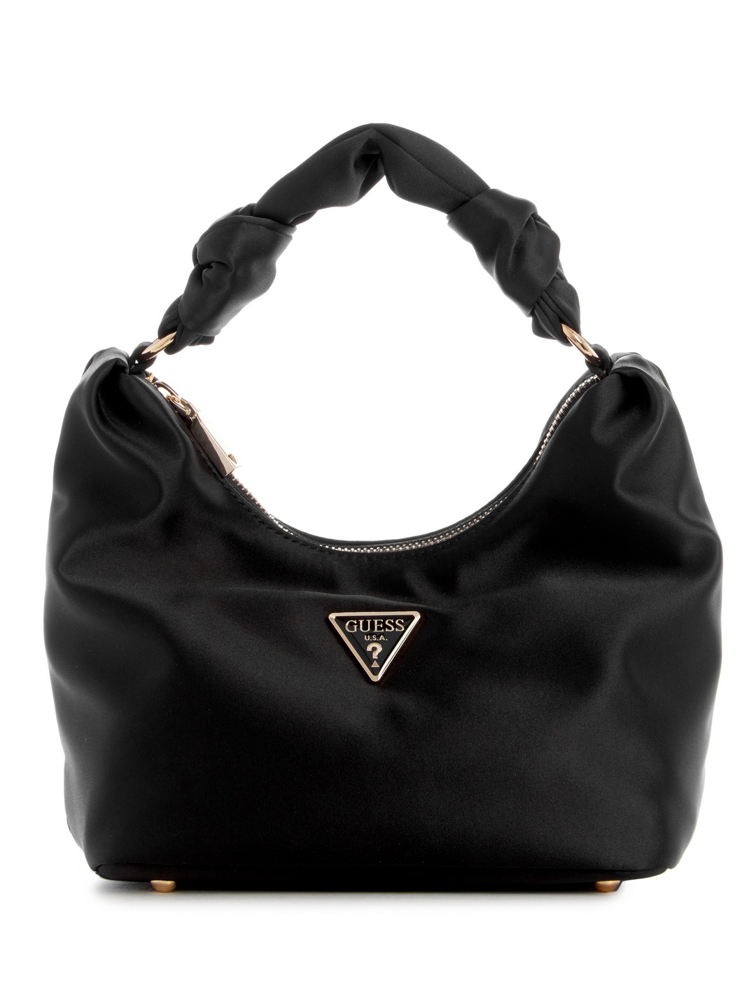 Guess Black Solid Velina Hobo Bag