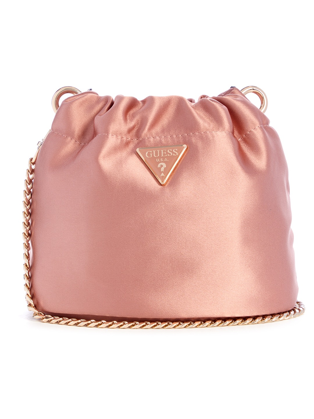 Guess Women Peach Solid Bucket Bag