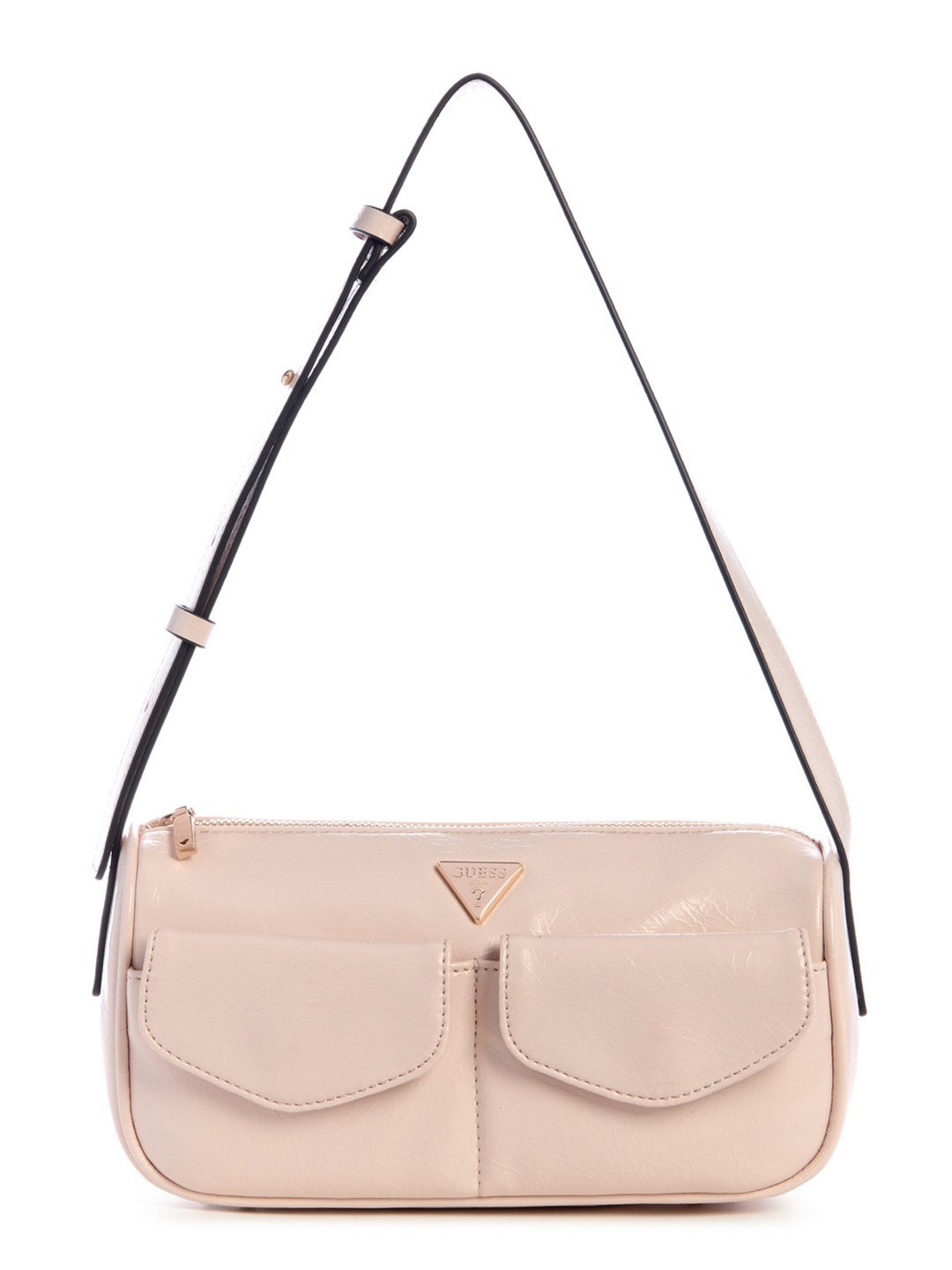 Beige Solid Waldena Small Shoulder Bag