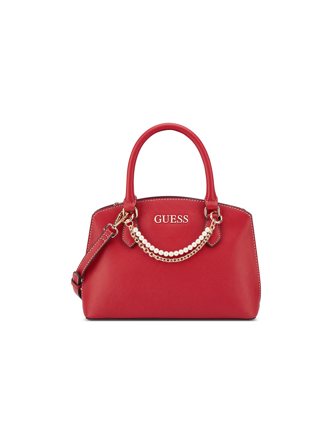 Holiday Red Solid Zipper Jeanine Satchel Bag