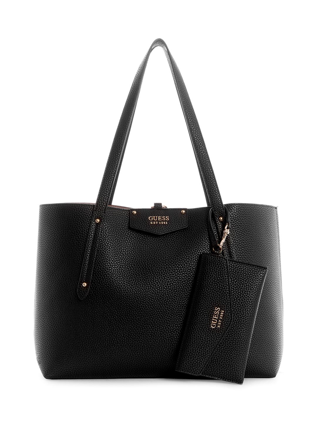 Guess Women Black Printed Tote Bag