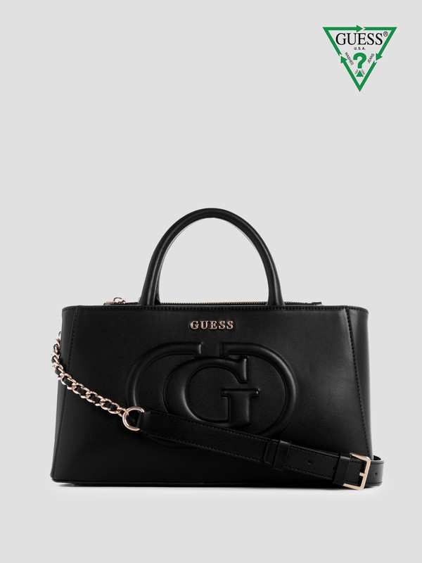 Black Solid Eco Mietta Small Society Satchel