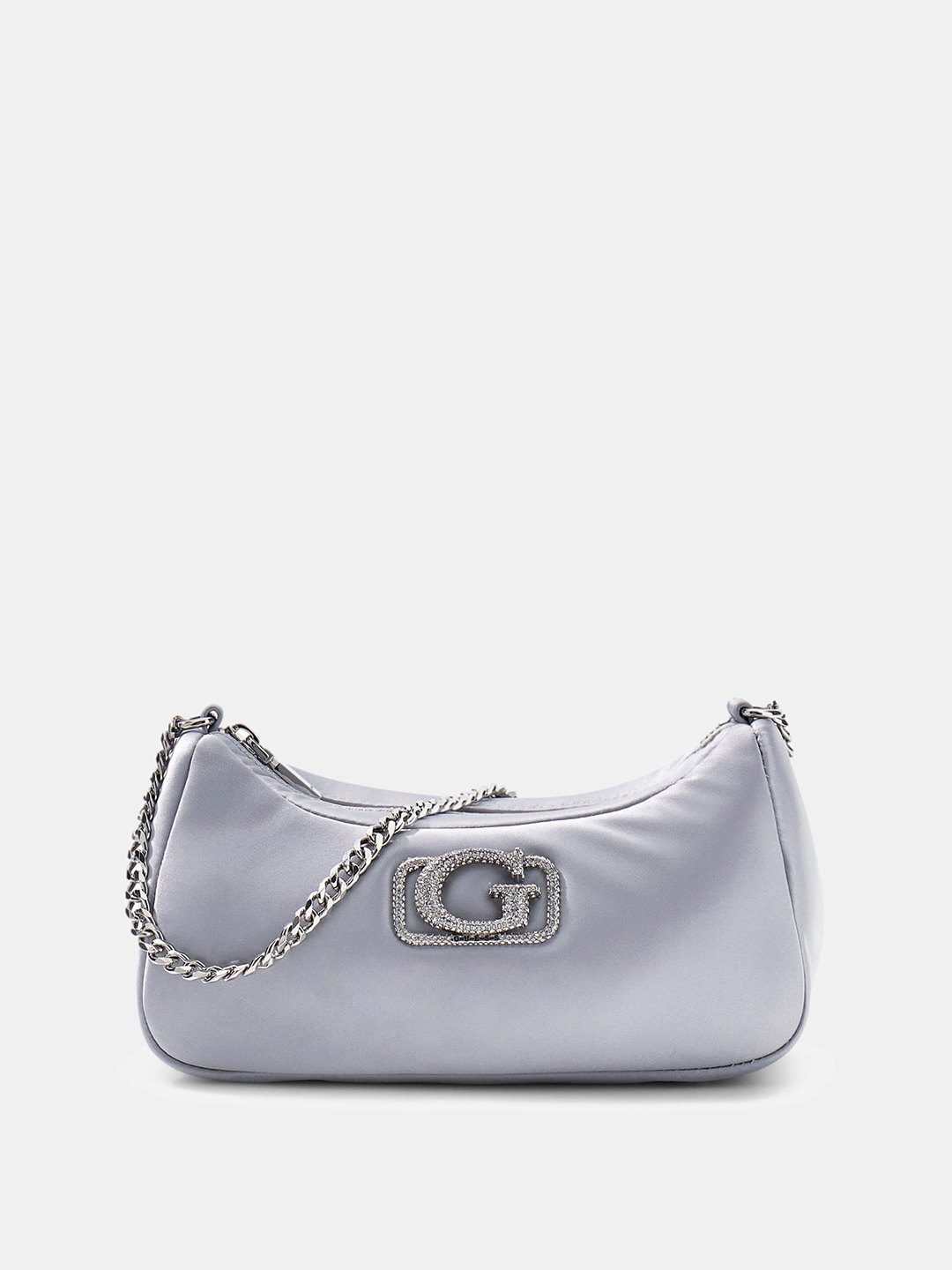 Silver Solid Prue Mini Top Zip Shoulder Bag