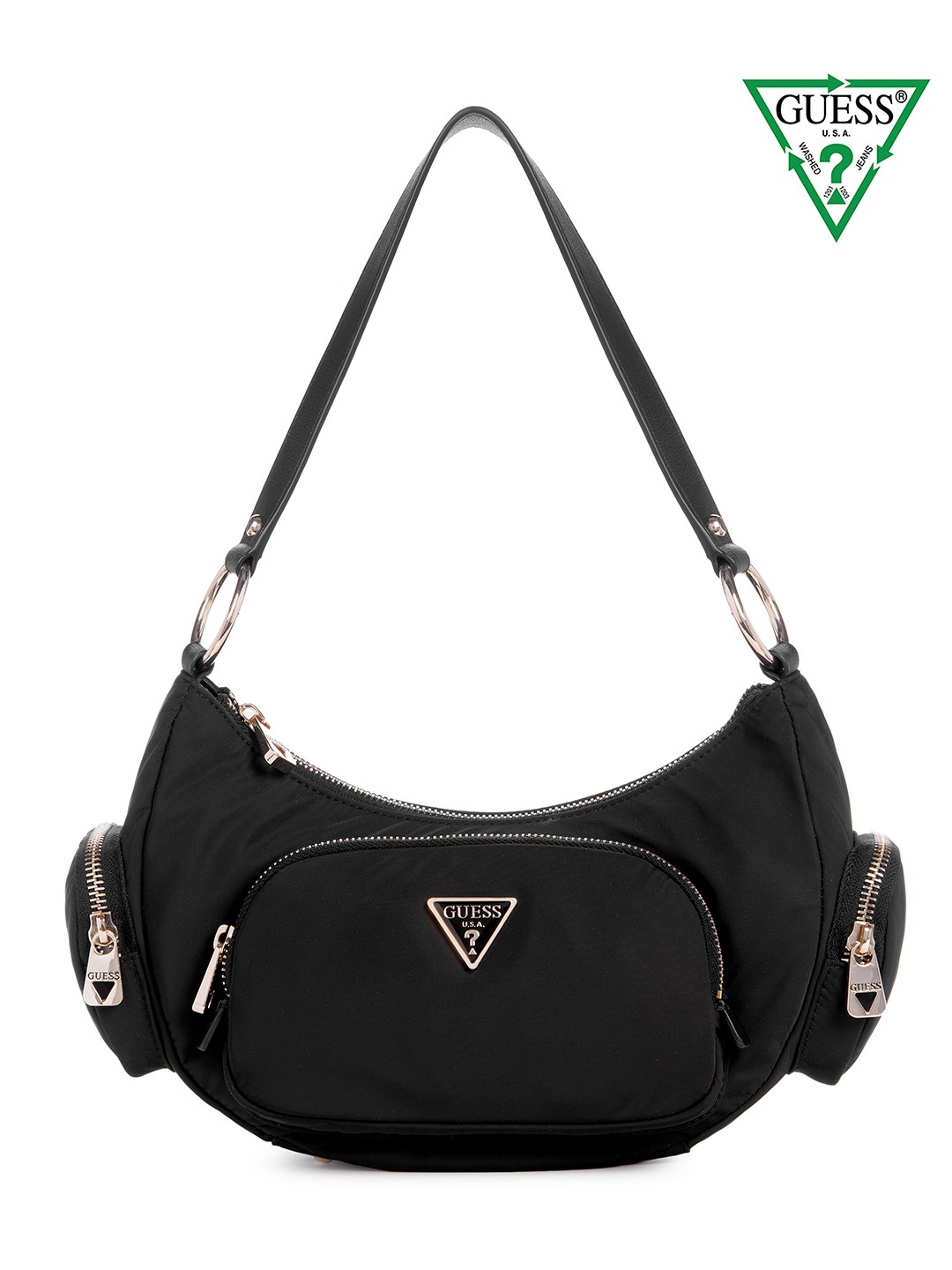 Black Solid Eco Gemma Shoulder Bag