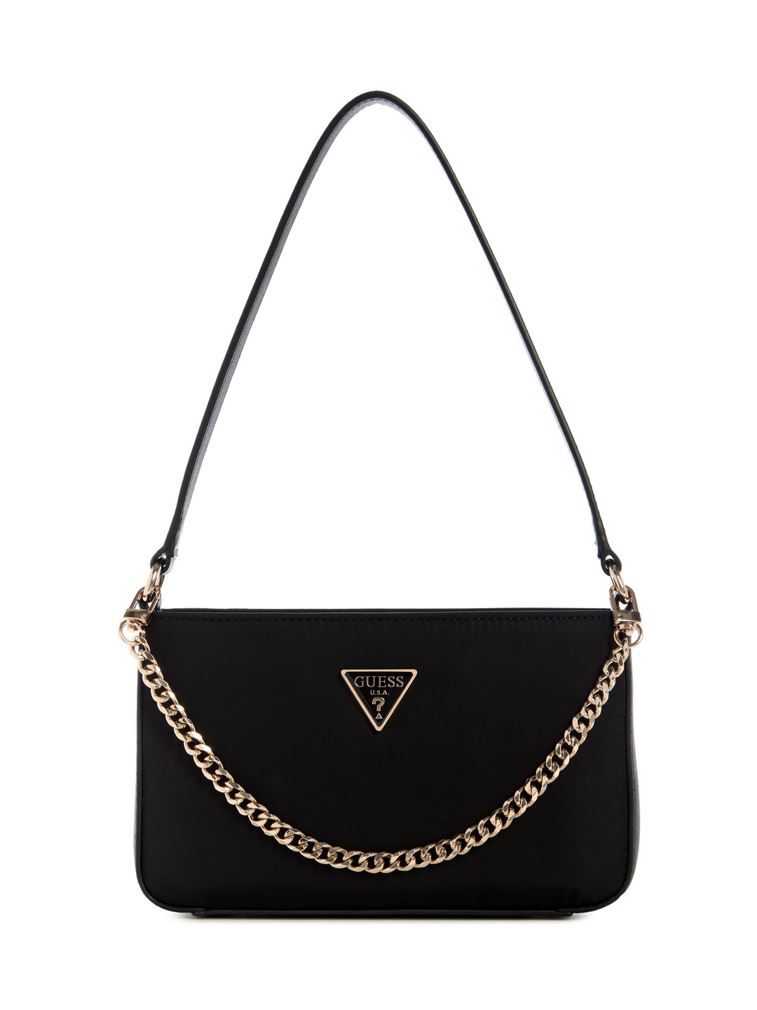 Guess Women Black Solid Strap Handle Mini Shoulder Bag