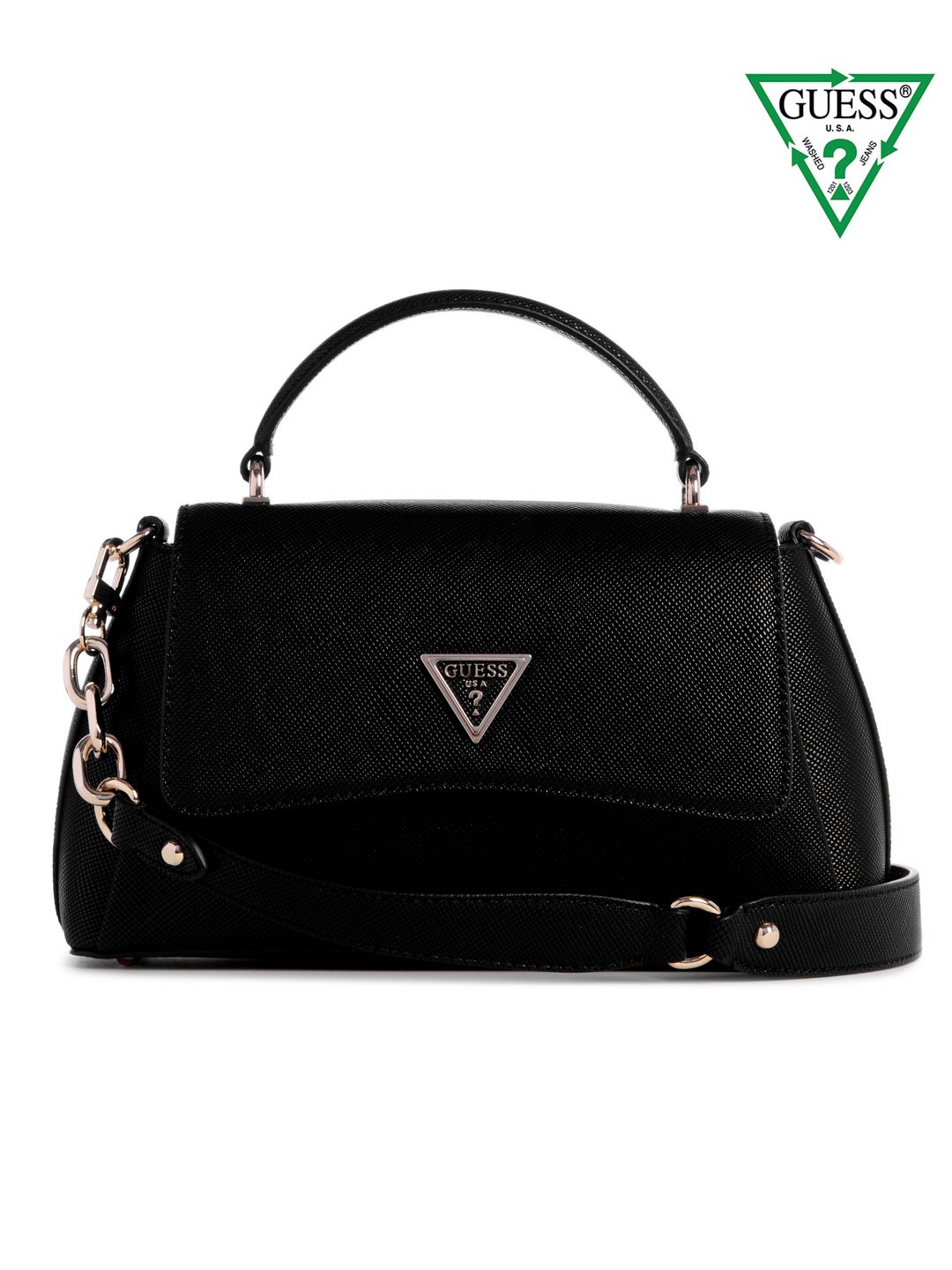 Guess Black Solid Eco Gloriana Crossbody Bag
