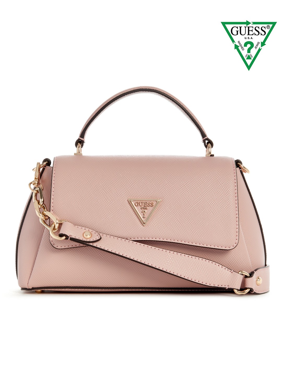 Guess Mauve Solid Eco Gloriana Shoulder Bag