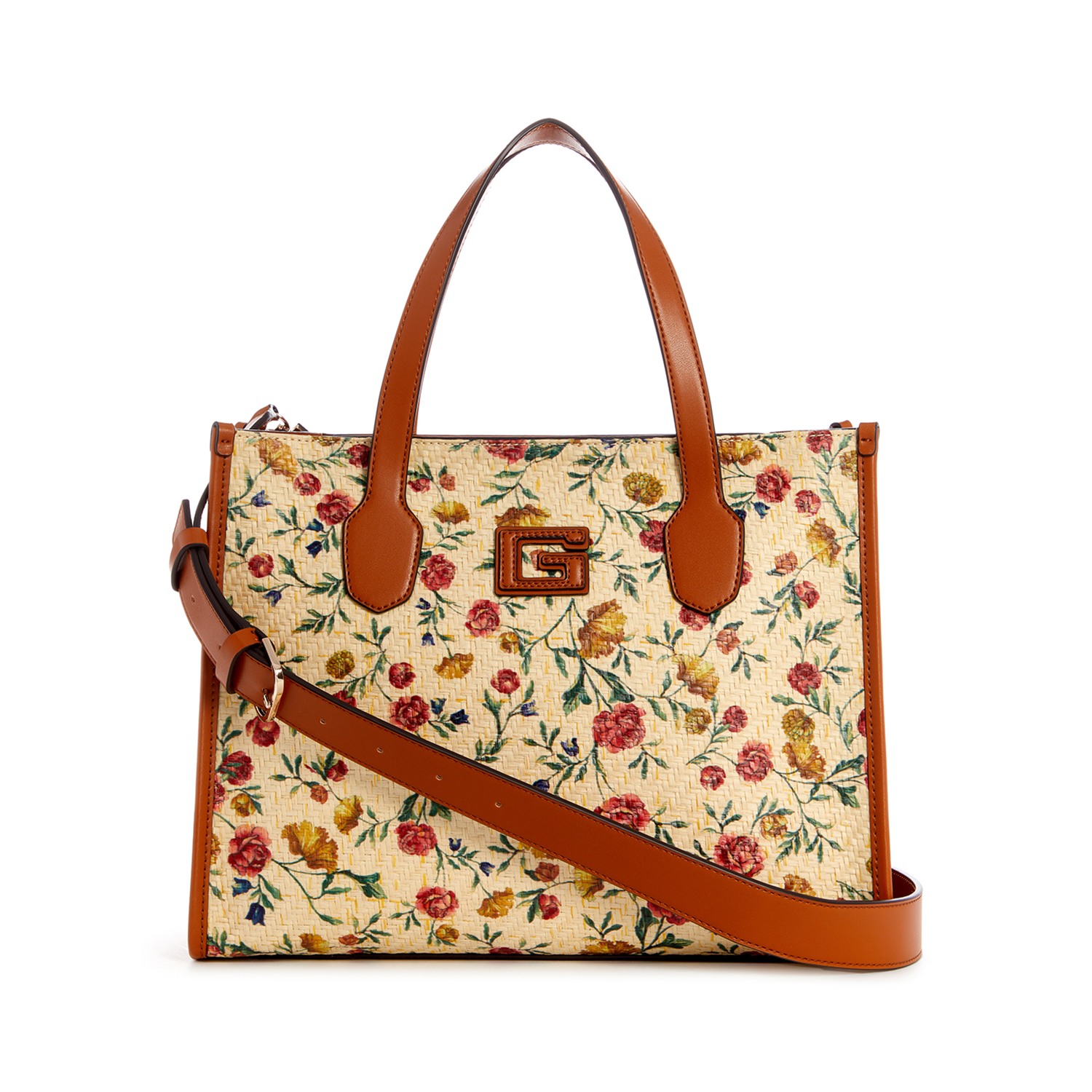 Guess Floral Silvana 2 Comp Tote Bag