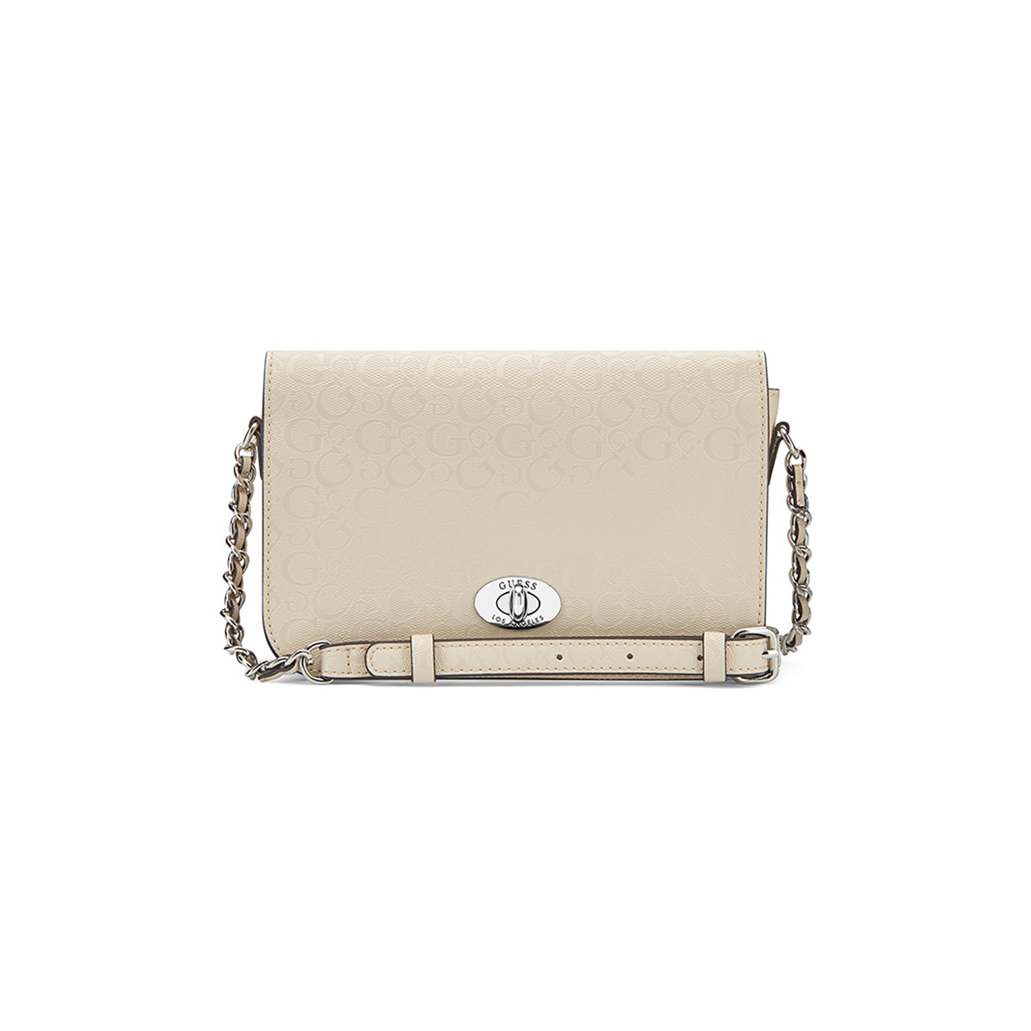 Guess Monogram Ballantyne Mini Crossbody Flap Bag