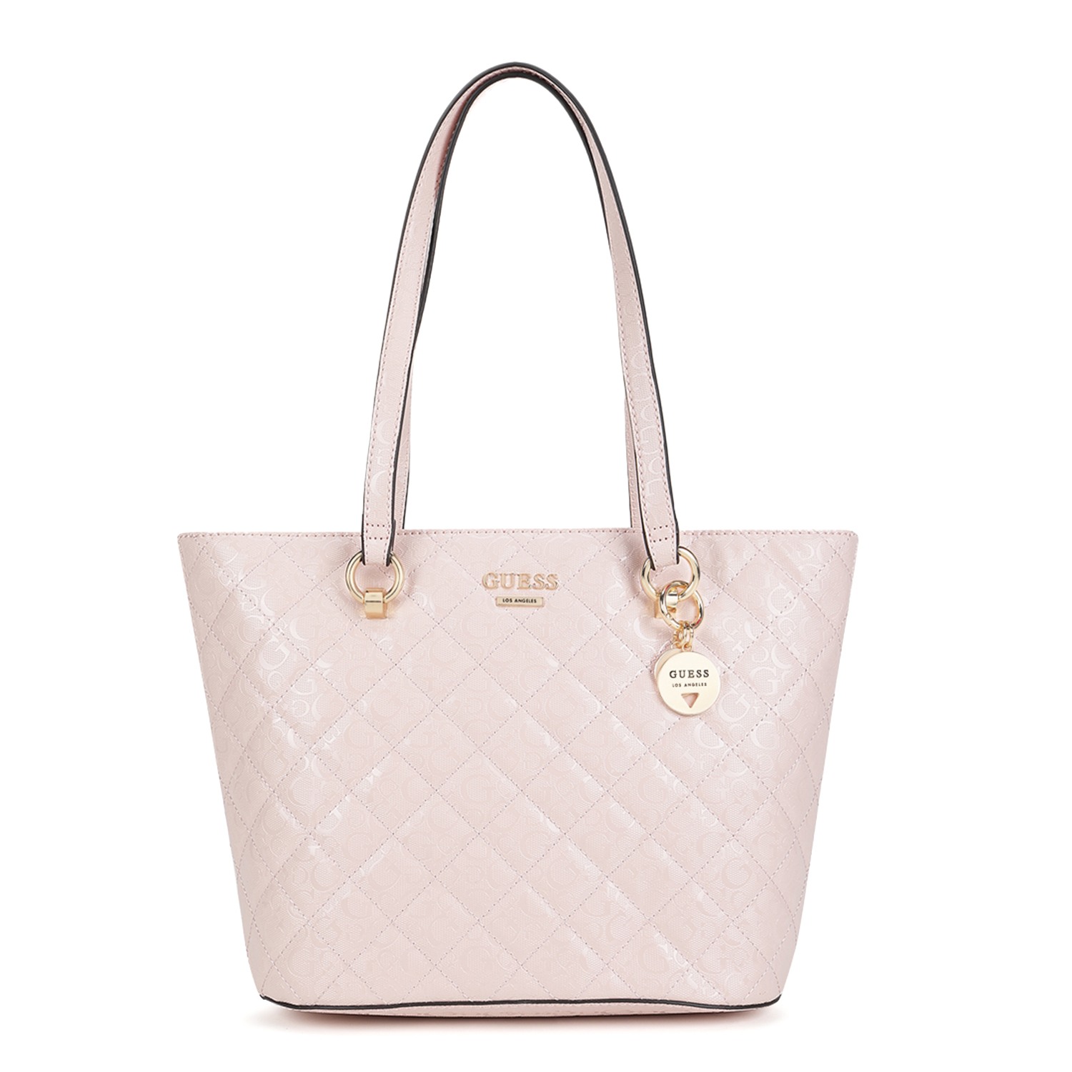 Guess Pink Quilted Wilbur Tote Bag