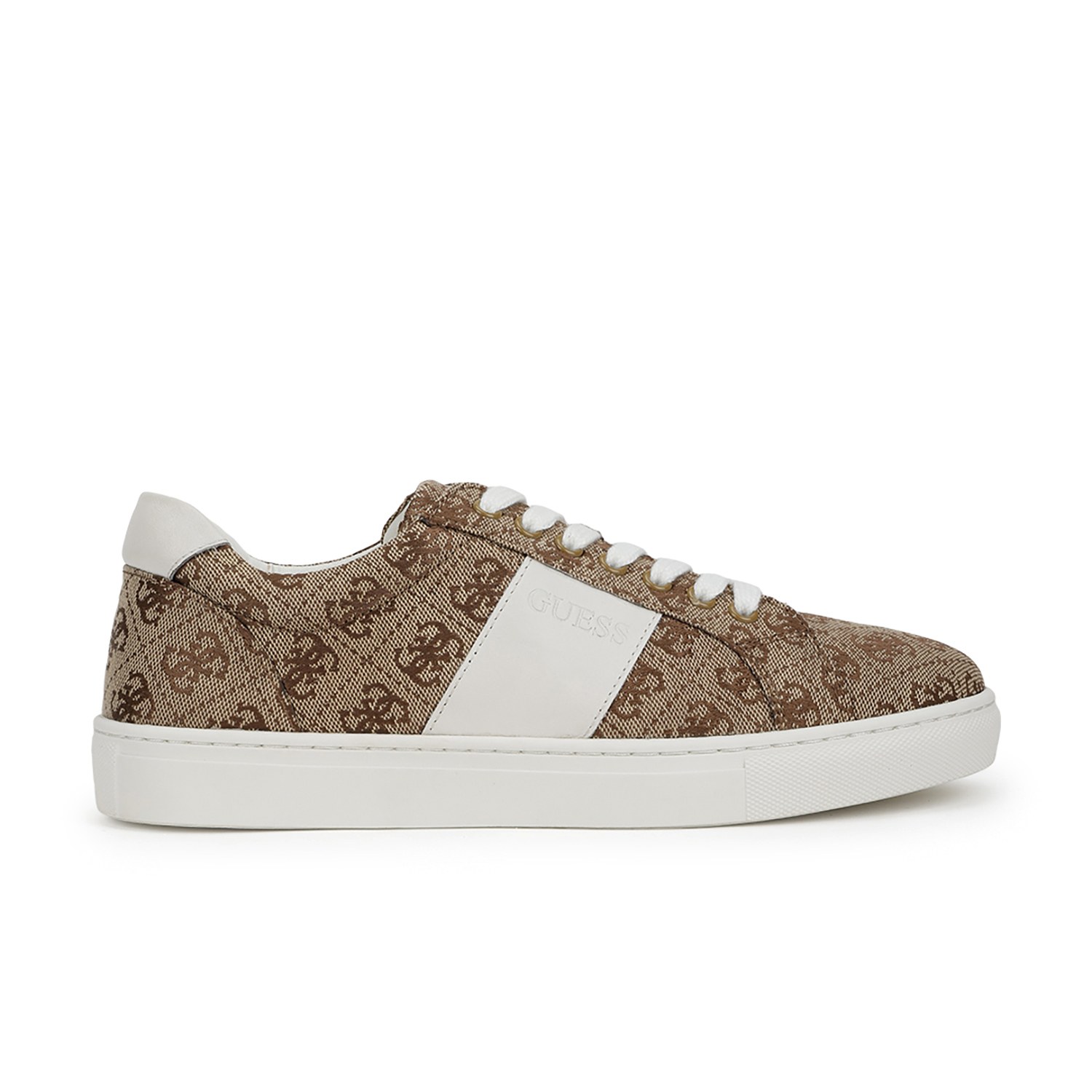 Women Beige Polyurethane Lace-Up Sneakers