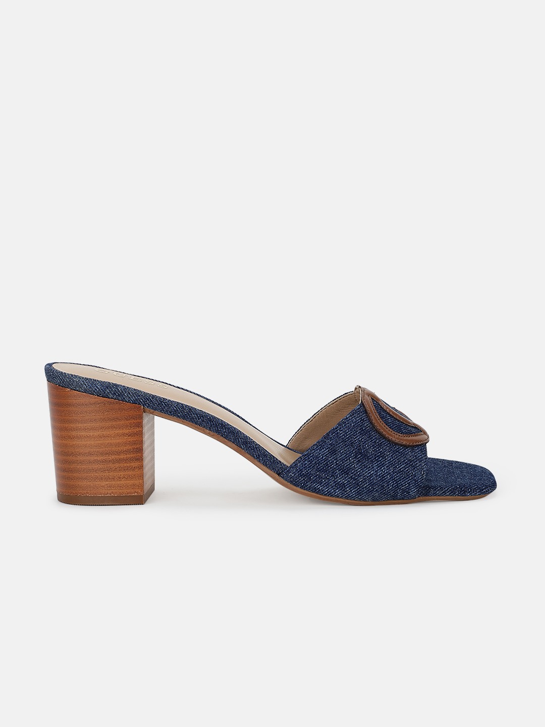 Women Dark Blue Cotton Dress Sandals