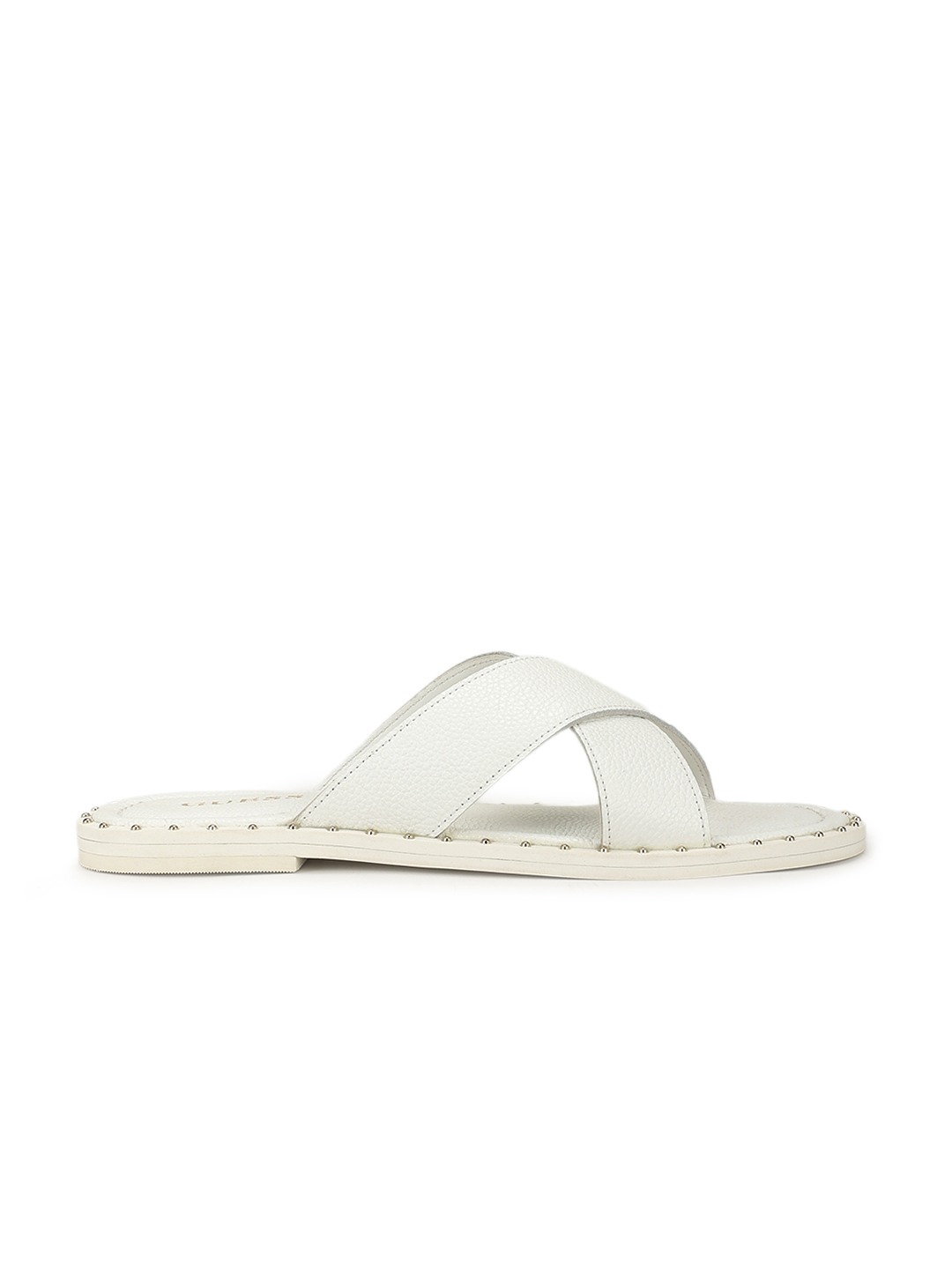 Pari White Solid Slip-On Flats