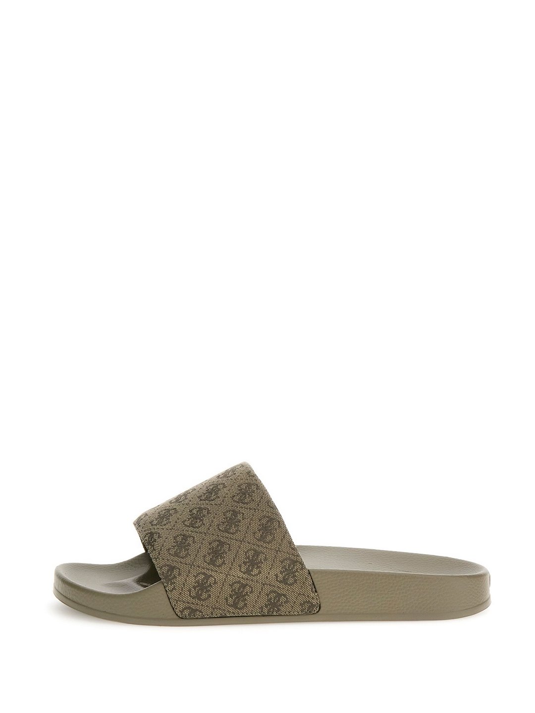 Men Green Polyester Sliders