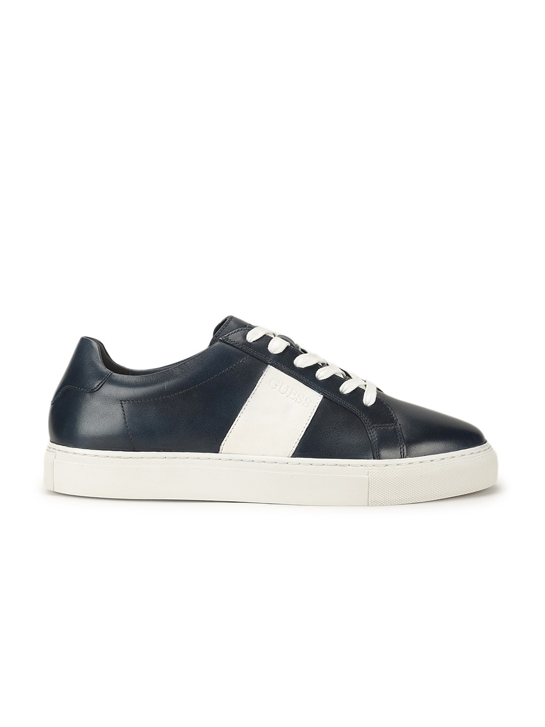 Archit Dark Blue Striped Lace-Up Sneakers