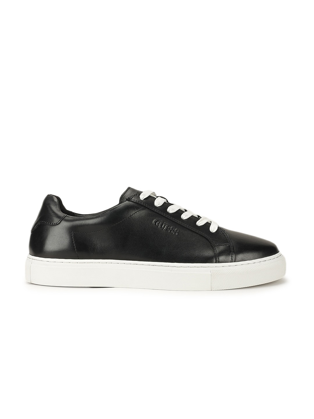 Aryan Black Solid Lace-Up Sneakers