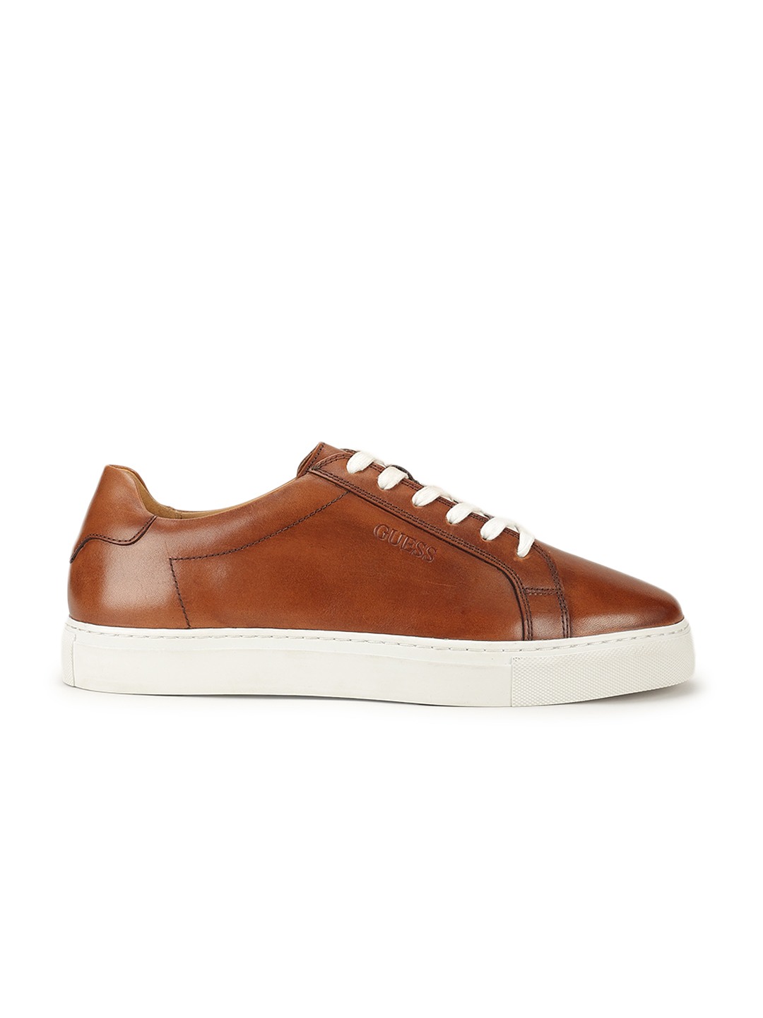 Aryan Tan Solid Lace-Up Sneakers