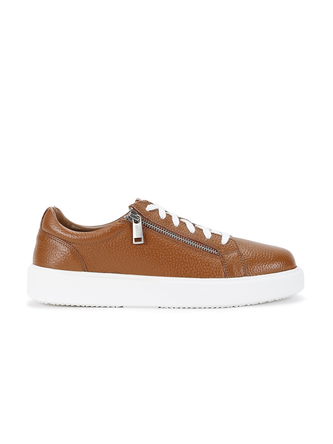 Men's Tan Solid Dinesh Lace-Up Sneakers
