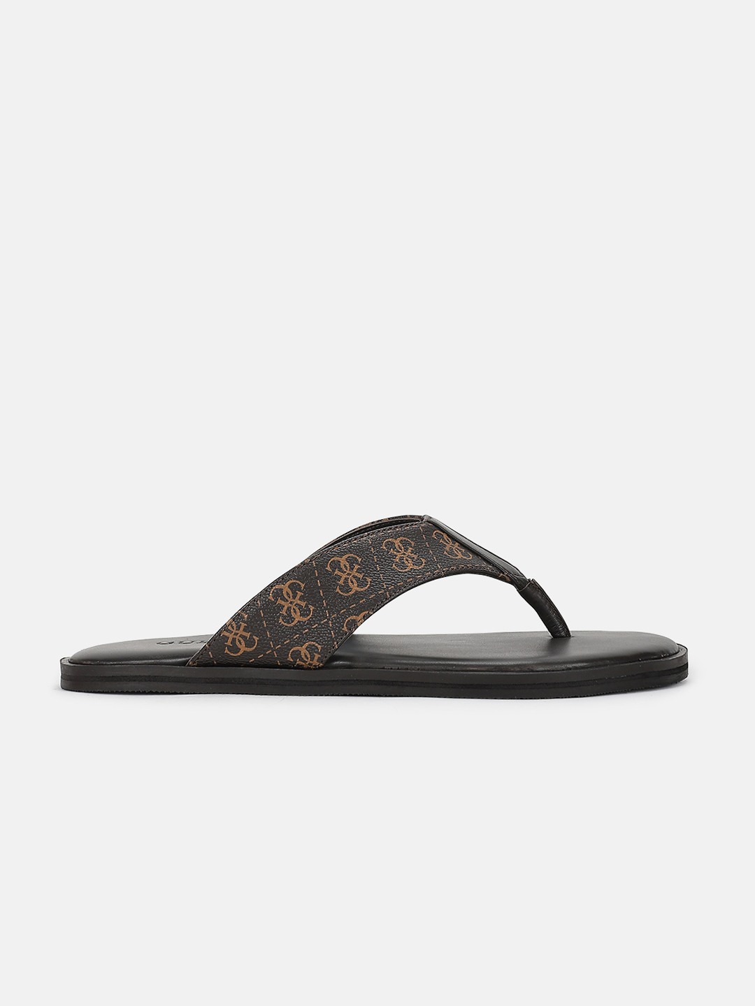 Brown Ochre Monogram Isac Slip On Flip Flop