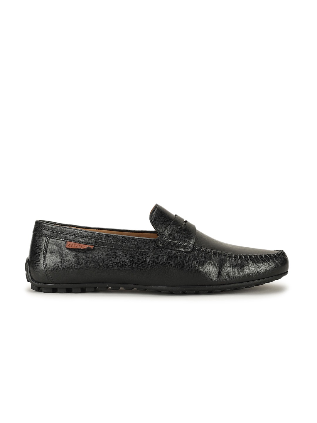 Karan Black Solid Slip-On Loafers
