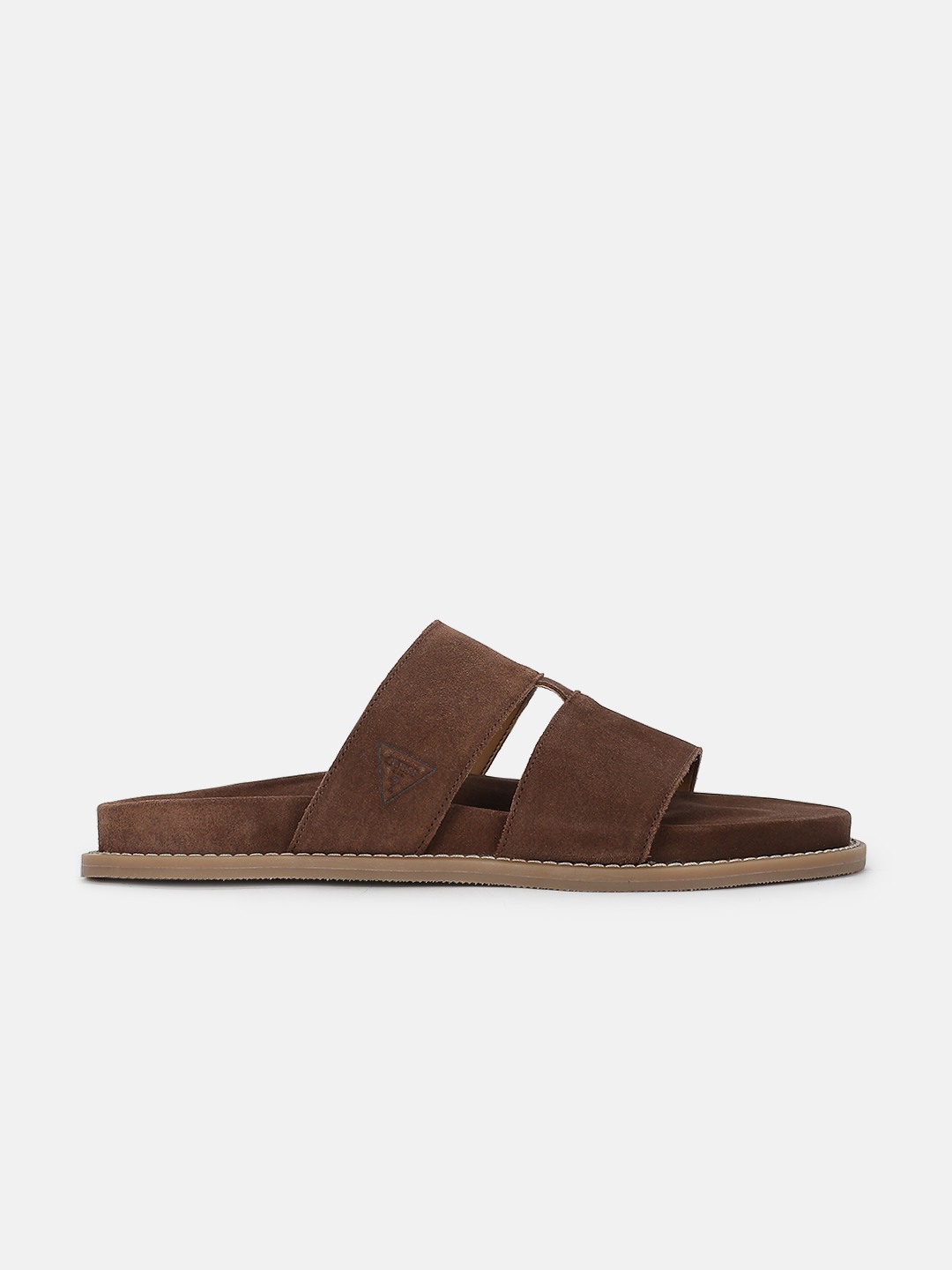 Brown Chocolate Solid Rohan Slip On Sandals