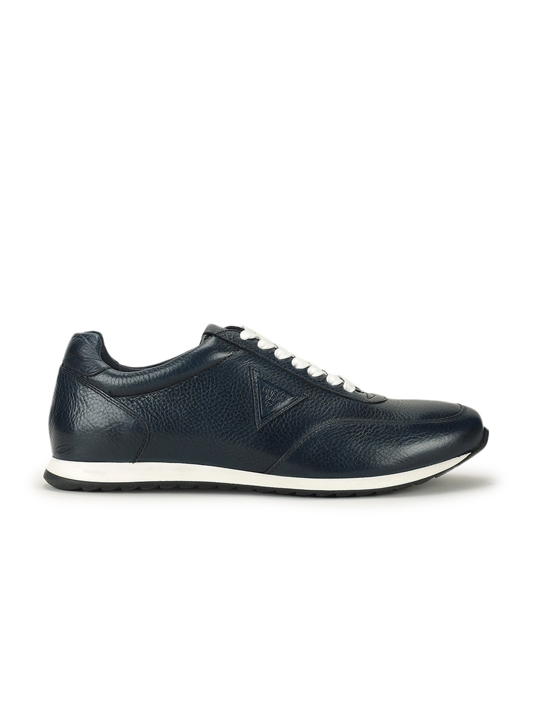 Tanay Dark Blue Solid Lace-Up Sneakers