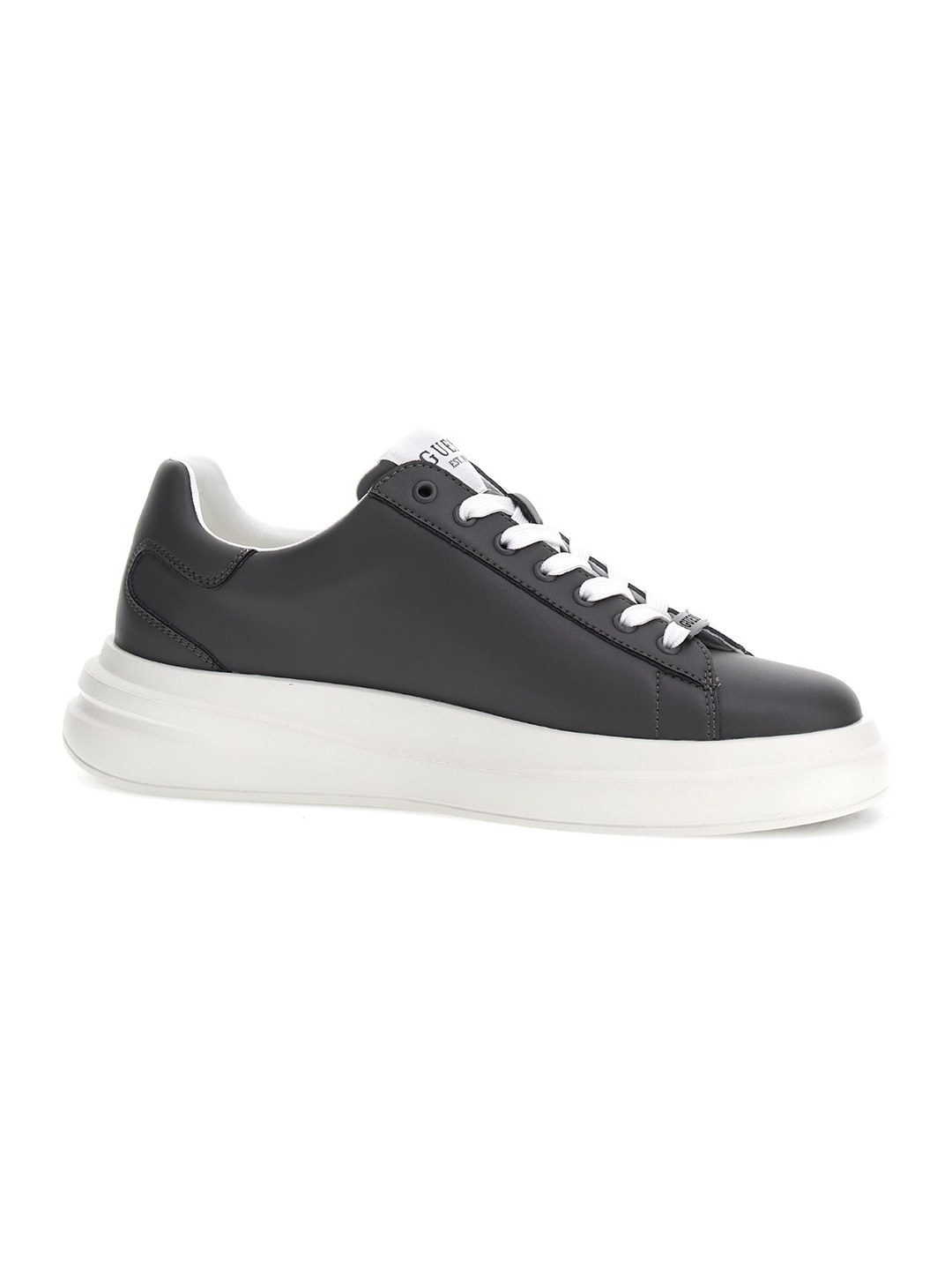 Guess Men Elba Solid Leather Lace Up Low Top Sneakers