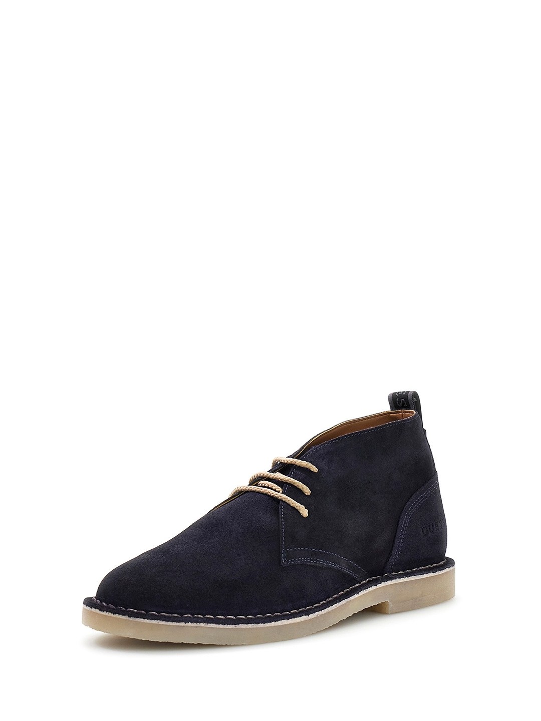 Men Blue Solid Lace-Ups Lorez Suede Chukka Boots