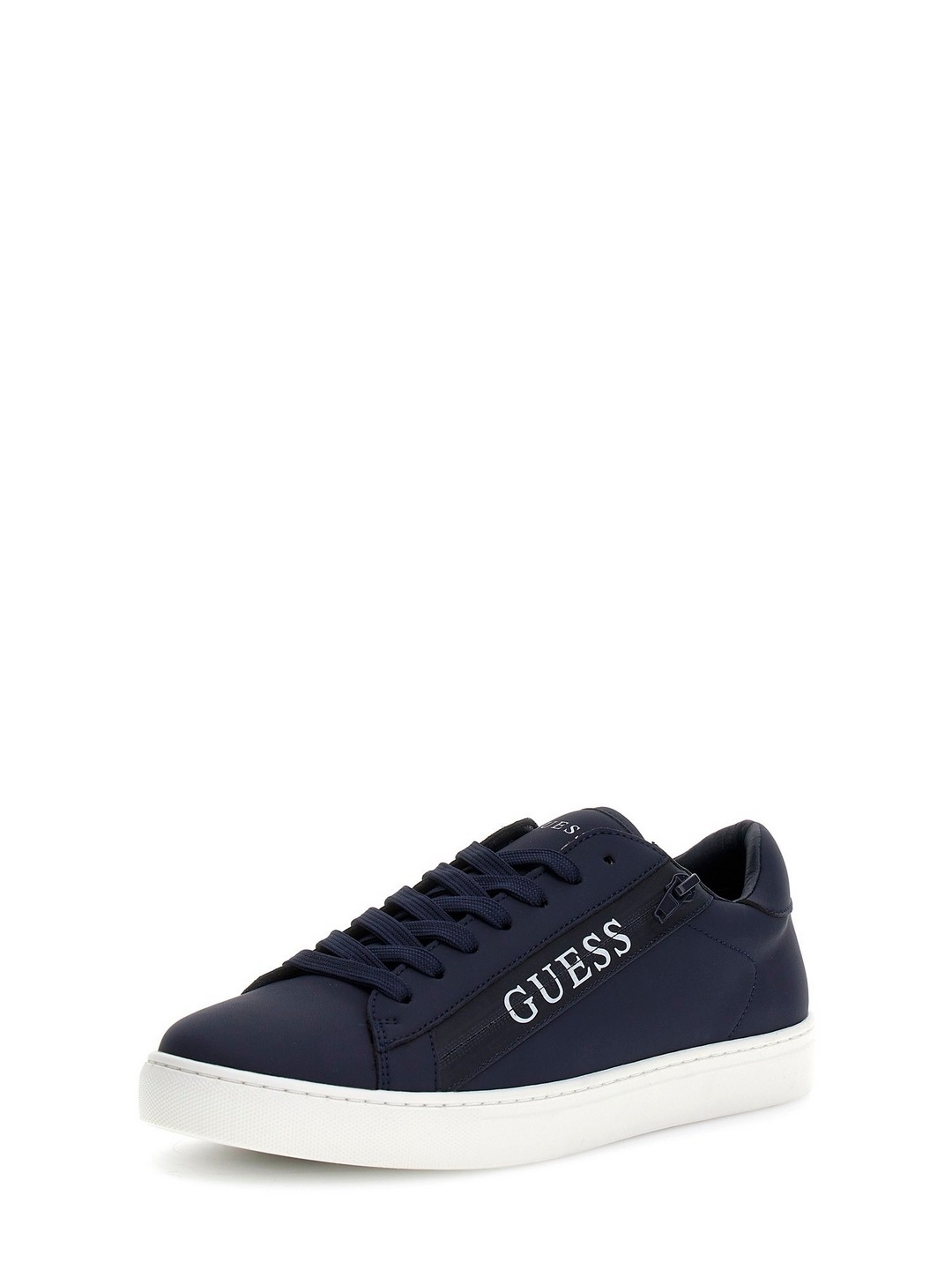 Navy Blue Solid Lace-up Sneakers