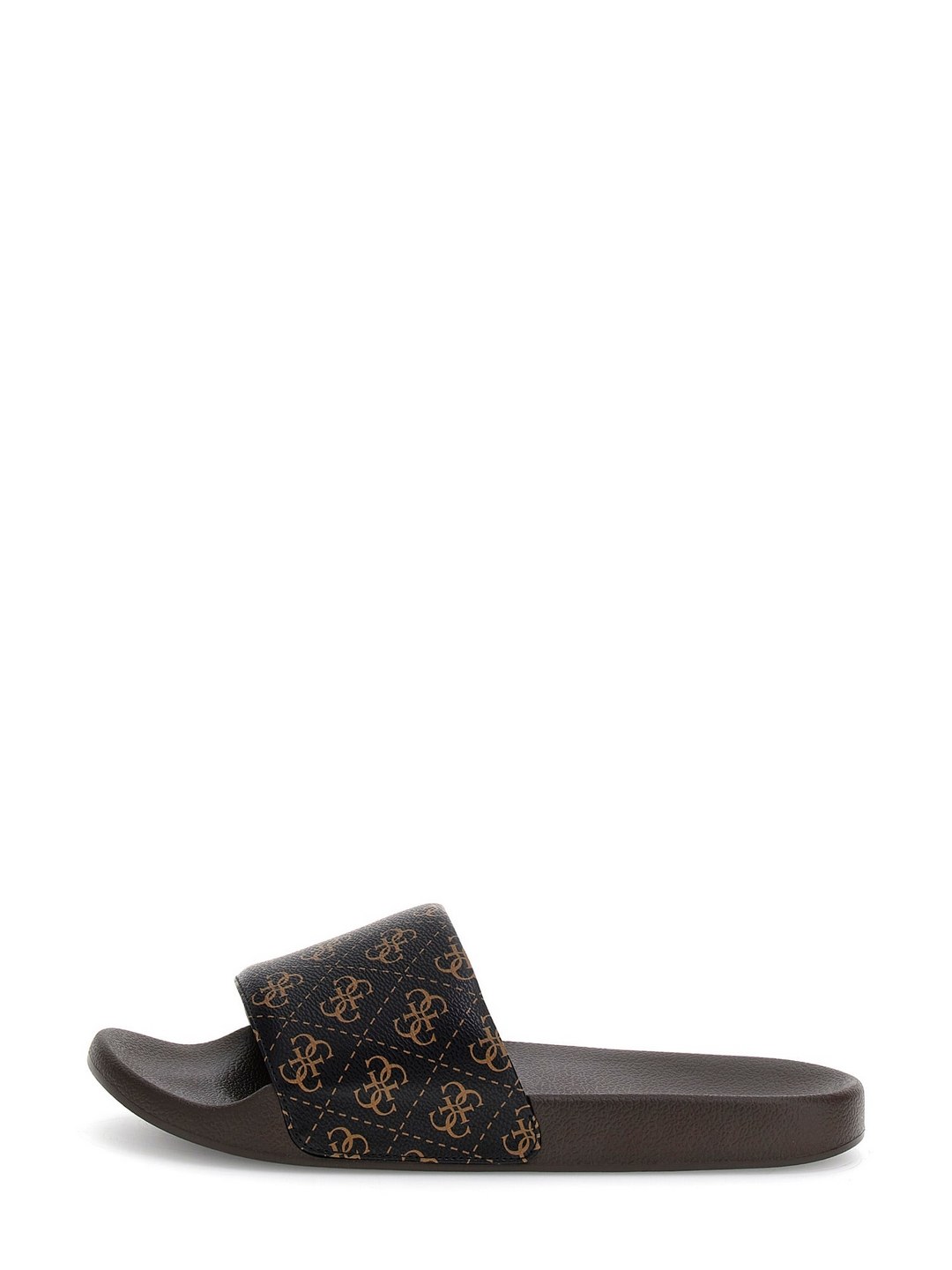 Men Dark Brown Polyurethane Sliders